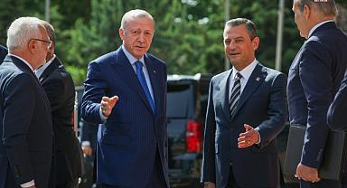 Erdoğan - Özel görüşmesinden ilk görüntüler