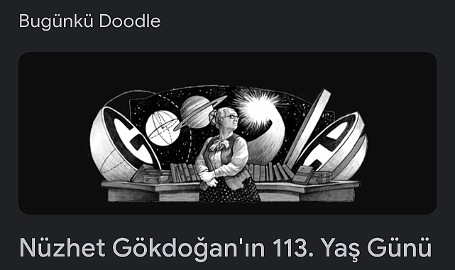 Google'da Doodle'da Nüzhet Gökdoğan