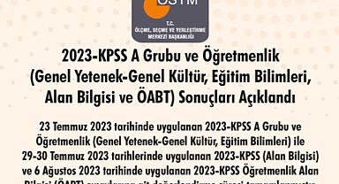 KPSS: Kamu Personel Seçme Sınavı Sonuçları Açıklandı