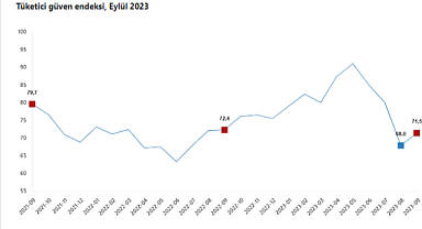 Tüketici Güven Endeksi, Eylül'de Arttı