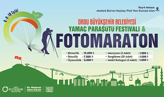 Yamaç Paraşütü Festivali'nde Fotomaraton Yarışması ve Ödüller