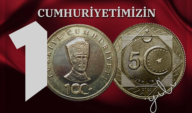 100. Yıl Temalı 5 TL Hatıra Parası Bugün Tedavülde