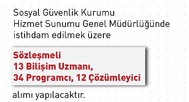 Çalışma Bakanlığı: Sözleşmeli Programcı ve Çözümleyici Alım İlanı