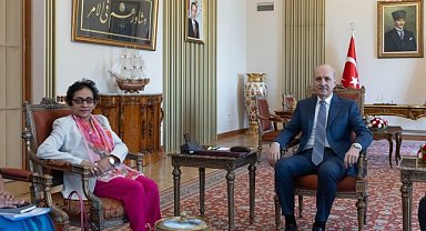 TBMM BAŞKANI KURTULMUŞ, BURKİNA FASO'NUN VE SRİ LANKA'NIN BÜYÜKELÇİLERİNİ KABUL ETTİ