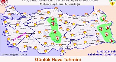 Meteoroloji'den 5 il için kuvvetli, 13 il için gök gürültülü sağanak yağış uyarısı