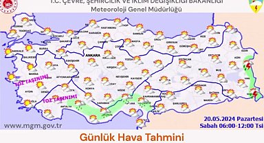 Meteoroloji'den güneyde gök gürültülü sağanak yağış ve toz taşınımı uyarısı