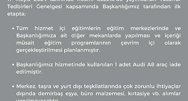 Tasarruf paketi kapsamında Diyanet İşleri Başkanlığı'nın aldığı Audi A8 lüks araç iade edildi