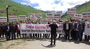 Anzer Yaylası'nda sahte bal protestosu
