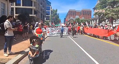 Beyaz Saray önünde binlerce kişi ABD'yi protesto etti: 