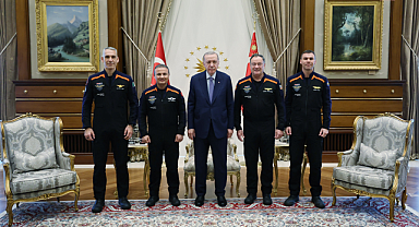 Cumhurbaşkanı Erdoğan, Ax-3 Uzay Misyonu mürettebatını kabul etti