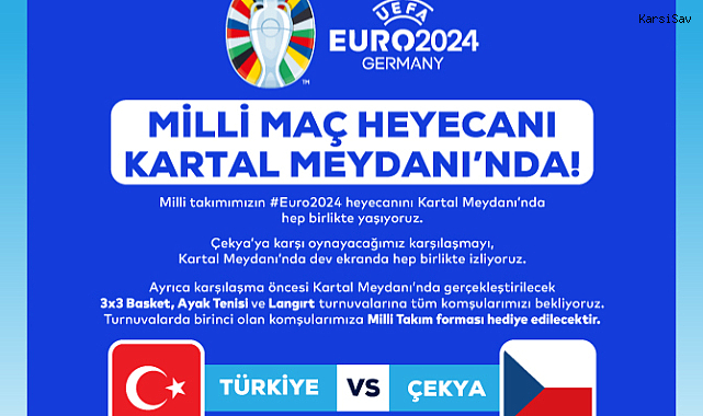 Kartal'da Milli Maç Heyecanı Dev Ekrana Taşınacak