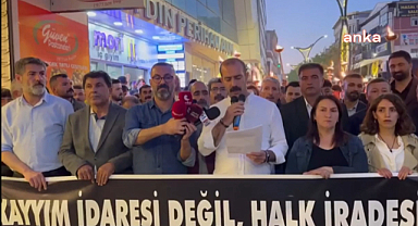 Van'da Hakkari kayyum kararı protesto edildi