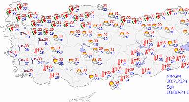 6 il için sağanak ve gök gürültülü sağanak yağış uyarısı