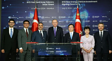 Elektrikli araç üreticisi Çinli BYD firması ile Sanayi ve Teknoloji Bakanlığı arasında yatırım anlaşması