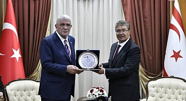 KKTC Başbakanı Üstel, İYİ Parti Genel Başkanı Dervişoğlu'nu kabul etti