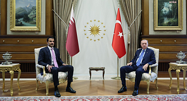 Cumhurbaşkanı Erdoğan-Katar Emiri Al Sani İsrail'in Filistin'deki saldırılarını görüştü