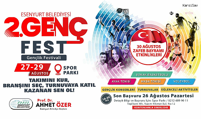 Esenyurt'ta düzenlenecek Genç-Fest için geri sayım başladı