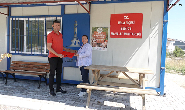İzmir'de prefabrik muhtarlık ofisleri kurulumuna kadın muhtarlardan başlandı