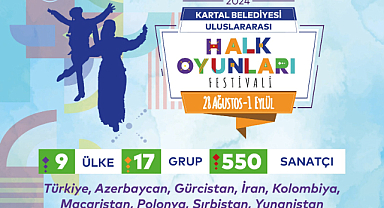 Kartal Belediyesi, 3. Uluslararası Halk Oyunları Festivali 28 Ağustos'ta başlıyor