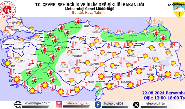 Meteoroloji: Hava sıcaklıkları İç Anadolu ve Karadeniz'in iç kesimlerinde düşecek, Trakya'da artacak