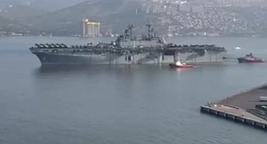 ABD Gemisi USS WASP İzmir Limanı'ndan ayrıldı
