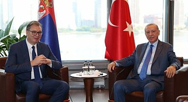 Cumhurbaşkanı Erdoğan, New York'ta Sırbistan Cumhurbaşkanı Vucic ile görüştü