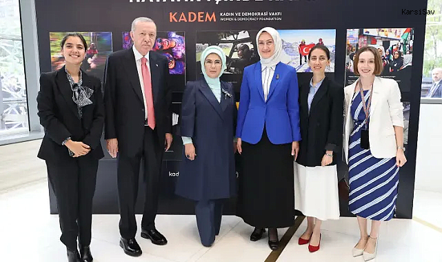 Cumhurbaşkanı Erdoğan ve eşi Emine Erdoğan New York'ta KADEM'in fotoğraf sergisini gezdi