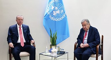 Cumhurbaşkanı Erdoğan'dan Guterres'e : "KKTC'nin devlet olarak tanınması çözümün anahtarı olacak"