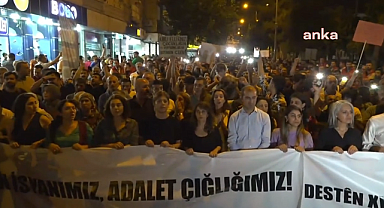 Diyarbakır'da, katledilen Narin Güran için protesto yürüyüşü...