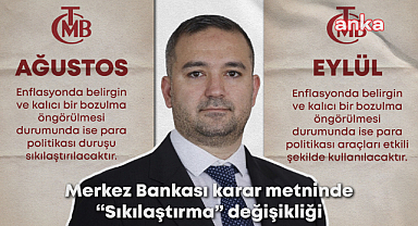 Merkez Bankası, aylar sonra karar metnini değiştirdi: “Sıkılaştırma” ifadesi çıkarıldı