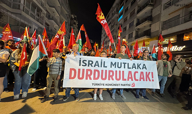 TKP İzmir İl Örgütü Filistin ve Lübnan'a destek için yürüdü