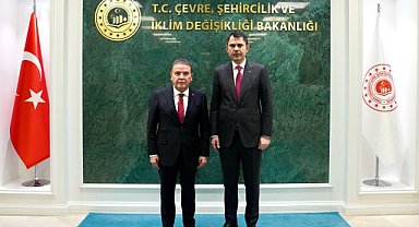 Antalya Büyükşehir Belediye Başkanı Böcek, Bakan Murat Kurum ile görüştü