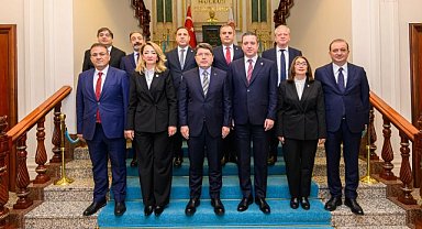 Adalet Bakanı Tunç, Barolar Birliği Başkanı Erinç Sağkan ve yönetimini kabul etti