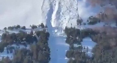 Bir sporcunun yaşamını yitirdiği Palandöken'deki çığ anının görüntüleri ortaya çıktı