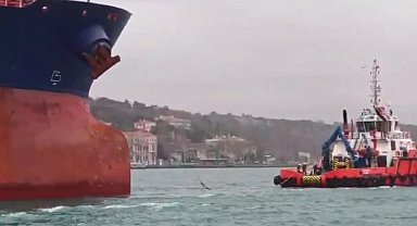 Boğazda makine arızası yapan tanker Ahırkapı açıklarına çekildi