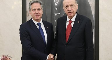 Cumhurbaşkanı Erdoğan, ABD Dışişleri Bakanı Blinken'ı kabul etti
