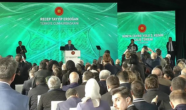 Cumhurbaşkanı Erdoğan: Konya Çevre Yolu ile karbon emisyonunu 81 bin 400 ton azaltıyoruz