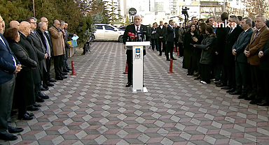 İYİ Parti Genel Başkanı Müsavat Dervişoğlu Sinan Ateş'in vurulduğu yerde mesaj verdi