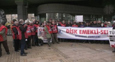 Mecidiyeköy'de 'sefalet' zammını protesto eden emekliler: Mutfakta yangın var