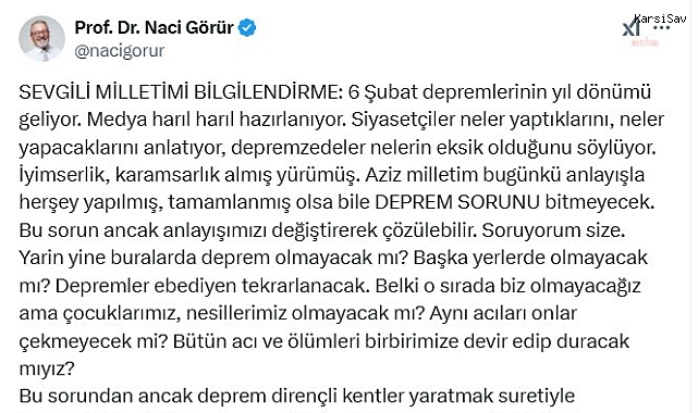 Prof. Dr. Naci Görür: