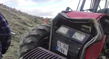 Burdur'da devrilen traktörün altında kalan 61 yaşındaki çiftçi hayatını kaybetti