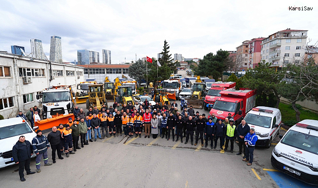 Kartal Belediyesi kar nöbetinde