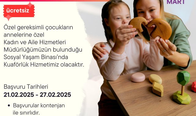 Milas Belediyesi'nden Emekçi Kadınlar Günü'ne özel kuaförlük hizmeti