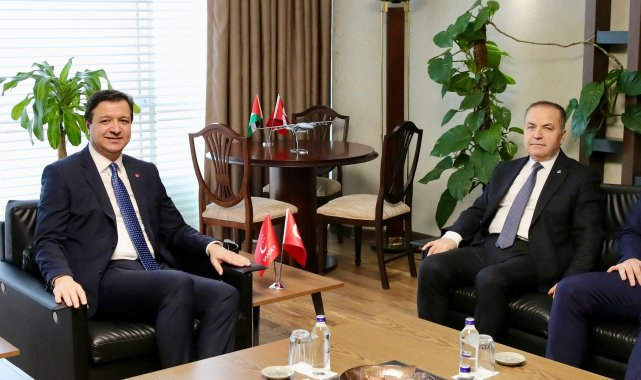 Saadet Partisi Genel Başkanı Mahmut Arıkan, Anavatan Partisi Genel Başkanı İbrahim Çelebi'yi ağırladı