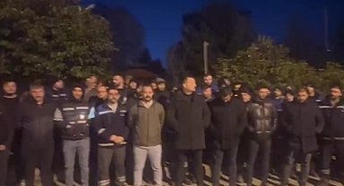 Trabzon'da EDAŞ enerji işçileri eylem başlattı