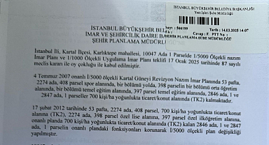 AK Parti Kartal’dan Karlıktepe’deki İmar Planına İtiraz!