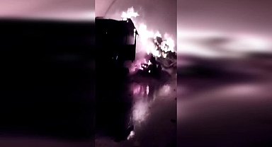 Artvin Arhavi'de Kıyıcık Tüneli'nde bir tırda yangın çıktı