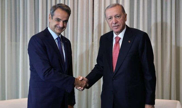 Cumhurbaşkanı Erdoğan, Yunanistan Başbakanı Miçotakis ile görüştü