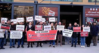 Maaşlarını ve tazminatlarını alamayan KFC işçileri Eskişehir'de yürüyüş yaptı