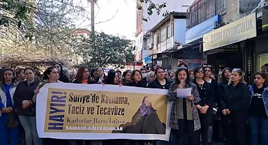 Samandağlı kadınlar Suriyeli kadınlar için yürüdü: 